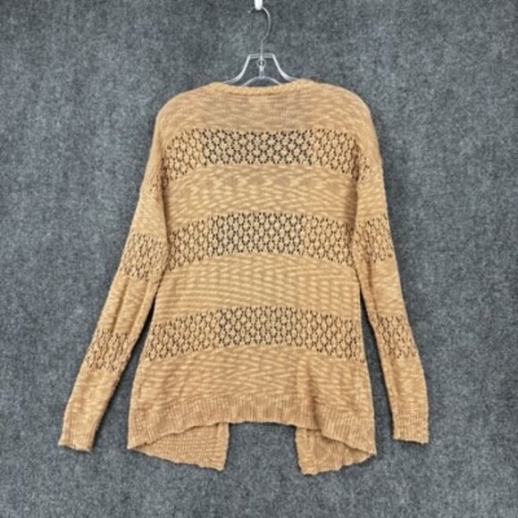 Pulse Tan Open Knit Cardigan Sweater Women’s XS/S Casual Preppy Boho - Picture 3 of 10